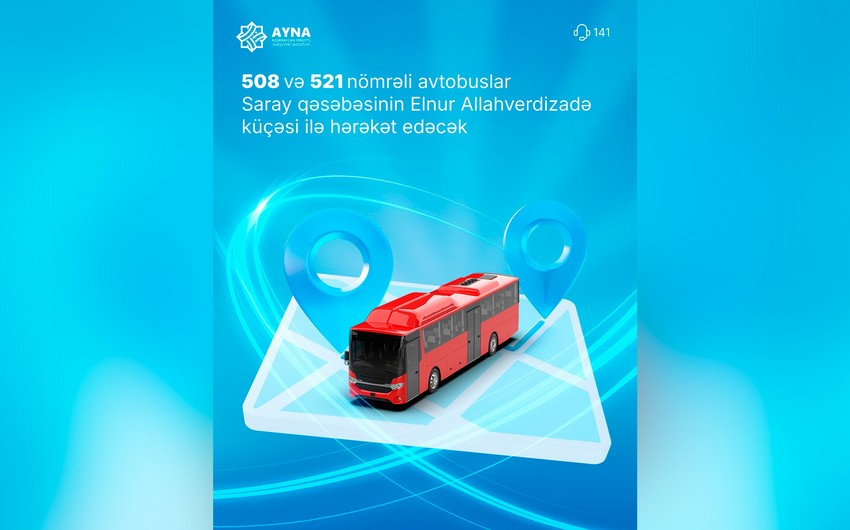 Bakıda iki avtobus marşrutunun hərəkəti dəyişdirilir