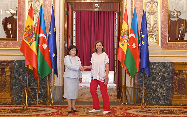 Sahibə Qafarova İspaniya Deputatlar Konqresinin sədri ilə görüşdü - FOTOLAR