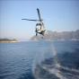 Hərbi helikopter təlim zamanı dənizə məcburi eniş etdi