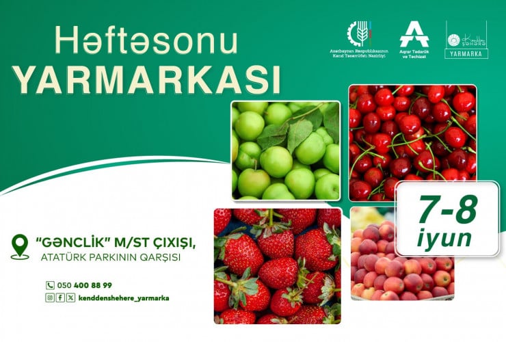 “Kənddən Şəhərə” həftəsonu yarmarkası təşkil olunacaq