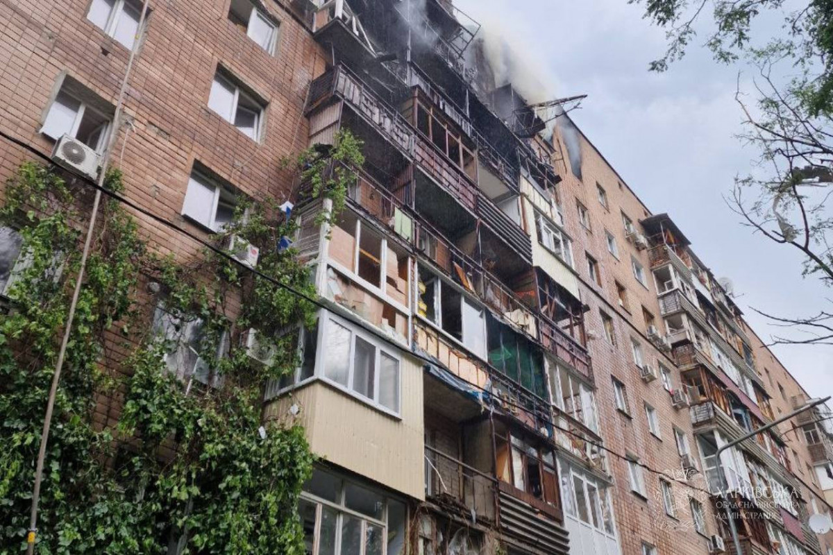 Rusiya Xarkova dron hücumu edib: Ölənlər var - FOTOLAR
