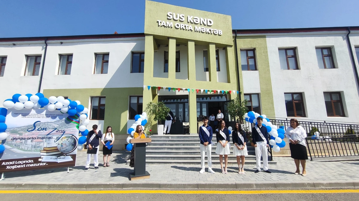Laçının Sus kəndində "Son zəng" sevinci yaşandı - FOTOLAR