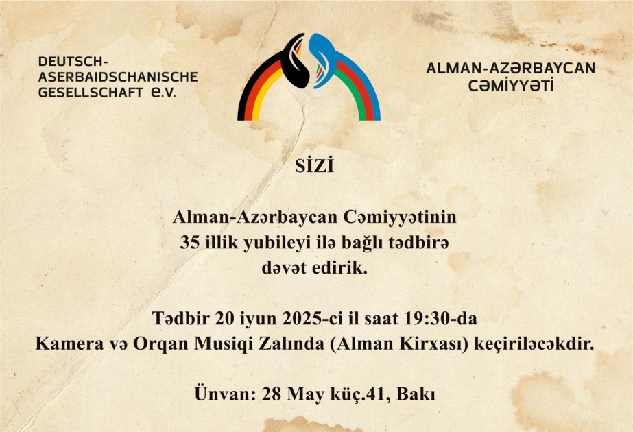 Bakıda “Azərbaycan-Almaniya dostluq həftəsi” keçiriləcək