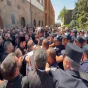 Erməni kilsəsi ilə polis arasında toqquşma başladı - VİDEO