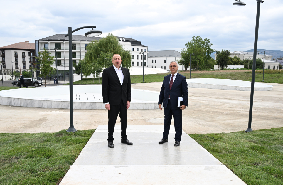 Prezident Xankəndidə Zəfər parkındakı işlərlə tanış olub - FOTOLAR
