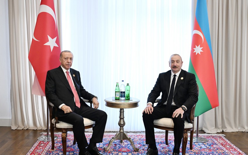 İlham Əliyev Xankəndidə Rəcəb Tayyib Ərdoğanla görüşüb