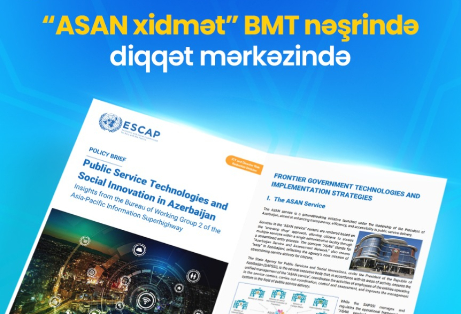 “ASAN xidmət” BMT nəşrində diqqət mərkəzində