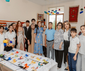 Leyla və Arzu Əliyevalar internat məktəbində - FOTOLAR