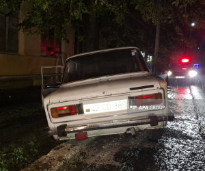 Lənkəranda ağaca çırpılan avtomobilin sürücüsü ölüb - FOTOLAR