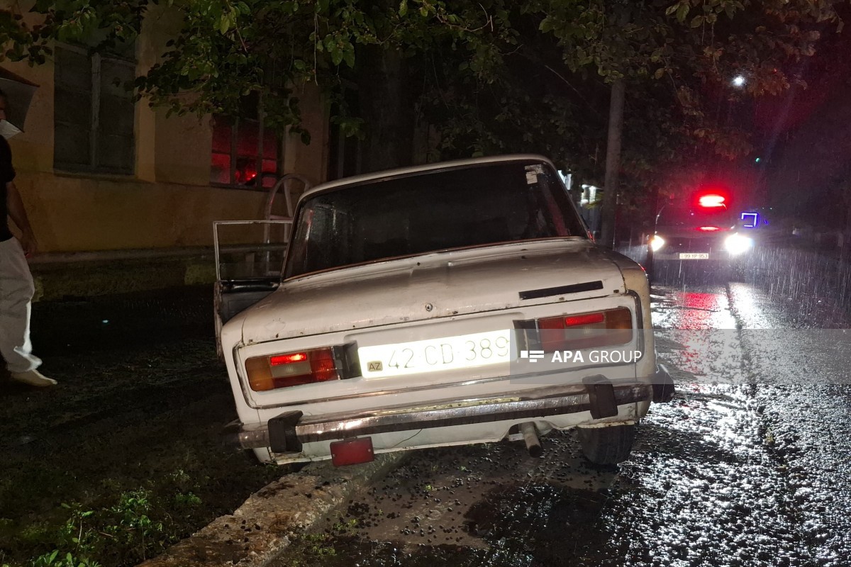 Lənkəranda ağaca çırpılan avtomobilin sürücüsü ölüb - FOTOLAR