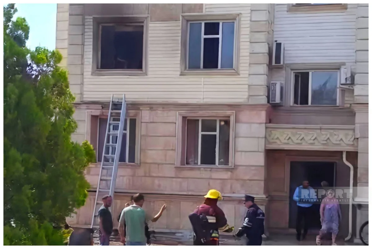 Culfada yaşayış binasında yanğın olub, iki nəfər xəsarət alıb