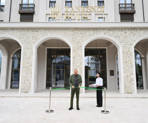 Prezident "Xankəndi" hotelinin açılışında iştirak edib - FOTOLAR
