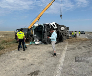Hacıqabulda yol qəzasında xəsarət alanların vəziyyəti açıqlanıb