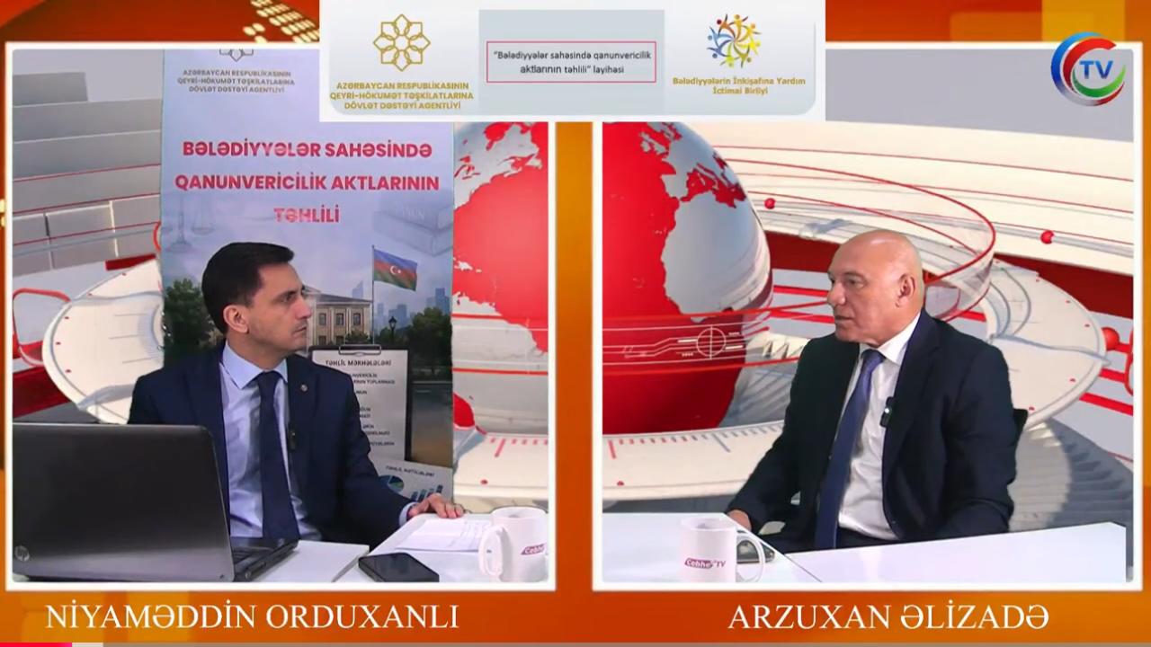 Deputat QHT-lərə Dövlət Dəstəyi Agentiliyinin maliyyələşdirdiyi lahiyə ilə bağlı Cəbhə TV-də